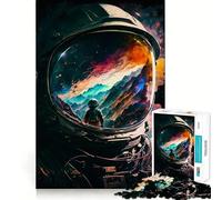 Puzzle per adulti da 1000 pezzi ASTRONAUT Riflesso Incastro preciso Gioco di logica Divertente Gioco Facile da giocare Regalo di Natale artistico (38x52cm)