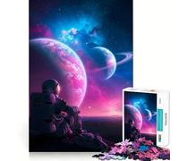 Puzzle per adulti da 1000 pezzi: Astronauta che contempla i pianeti nello spazio Gioco di logica divertente e rilassante,ideale per compleanni e momenti di svago Regalo perfetto per stimolare la mente
