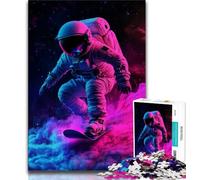 Puzzle per adulti da 1000 pezzi, astronauta che fa surf nello spazio, giocattoli educativi per imparare, attività divertenti da fare a casa, regalo di compleanno, regali da viaggio (38x26cm)