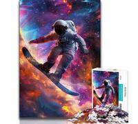 Puzzle per adulti da 1000 pezzi, astronauta che naviga nello spazio, aiuta il cervello a esercitare i giocattoli avvincenti per coltivare la pazienza, decorazione perfetta (75x50cm)