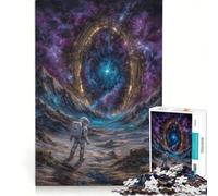 Puzzle per adulti da 1000 pezzi: astronauta che osserva le stelle su un pianeta alieno, gioco interattivo, attività divertenti da fare a casa, ottimo regalo per gli appassionati di videogiochi 50x75cm