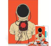 Puzzle per adulti da 1000 pezzi: Astronauta con cuore scoperto, gioco interattivo, rilassante e stimolante per la mente, adatto come decorazione da scrivania, 38x26cm