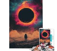 Puzzle per adulti da 1000 pezzi Astronauta e buco nero Interstellar Film sul buco nero Sfida educativa per divertimento in famiglia Giocattolo Decorazione da parete Adatto a persone dai 14 anni 1000