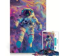 Puzzle per adulti da 1000 pezzi "Astronauta nella galassia" Gioco di assemblaggio,gioco di logica e divertimento per rilassarsi,ideale per compleanni (38x52cm)