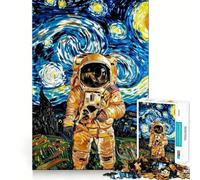 Puzzle per adulti da 1000 pezzi: Astronauta nella notte stellata,decorazione pulita e adatta,gioco stimolante per la mente,ideale per momenti di relax,regalo di compleanno (50x75cm)