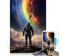 Puzzle per adulti da 1000 pezzi: Astronauta nella tempesta di nebulose,gioco di assemblaggio,divertente e stimolante per il relax,ideale per compleanni (50x75cm)