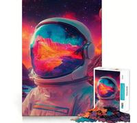 Puzzle per adulti da 1000 pezzi: Astronauta nello spazio,incastro perfetto,gioco di logica e abilità,gioco lento,regalo di Natale rilassante (50x75cm)