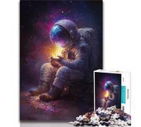 Puzzle per adulti da 1000 pezzi, Astronauta seduto sulla luna, attività per famiglie, divertenti attività a casa, regalo di compleanno, regali da viaggio (75x50cm)
