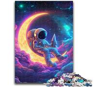 Puzzle per adulti da 1000 pezzi, astronauta seduto sulla luna, puzzle per adolescenti, gioco stimolante, giocattoli, decorazione da parete, regali unici per compleanno e Natale, 50x75cm