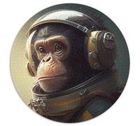 Puzzle per adulti da 1000 pezzi, astronauta spaziale, scimmia, puzzle rotondi da 1000 pezzi, idea regalo per compleanno, gioco rompicapo impegnativo, 67,5x67,5 cm