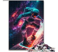 Puzzle per adulti da 1000 pezzi, Astronauta su uno skateboard, gioco a quiz per migliorare l'amore tra coppie dai 14 anni in su (dimensioni 26x38cm)