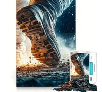 Puzzle per adulti da 1000 pezzi: Astronauta sulla Luna Gioco di precisione,sfida mentale,divertimento e tranquillità Decorazione natalizia per la casa (38x52cm)