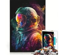 Puzzle per adulti da 1000 pezzi "Astronauta umano", gioco pratico, ideale per passare il tempo durante le vacanze, con poster abbinato e foglio di curiosità 38x52cm