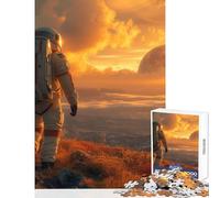 Puzzle per adulti da 1000 pezzi Astronauta Un altro pianeta Giocattolo Decorazione da parete Ottimi regali e giocattoli Gioco educativo Difficile e stimolante Dimensioni 38x52cm