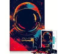 Puzzle per adulti da 1000 pezzi "Astronauti in ascesa sulla Luna" con bordi netti Gioco cognitivo divertente,ideale per il gioco lento e il tempo libero Regalo perfetto per le festività (38x26cm)