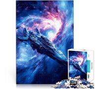 Puzzle per adulti da 1000 pezzi Astronave nella nebulosa Fatto di carta，per e da 14 anni in su Allena il tuo cervello e le tue mani Adatto per la decorazione del desktop。misurare：38x52cm