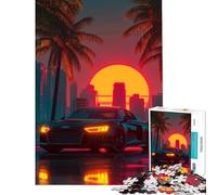 Puzzle per adulti da 1000 pezzi Audi R Retro Wave per compleanno Natale Gioco educativo di analisi e logica per ragazzi dai 14 anni in su (50x75cm)