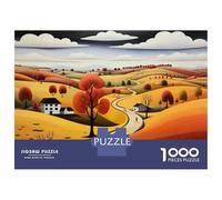 Puzzle Per Adulti Da 1000 Pezzi Autumn Landscape with Road-1 Puzzle Per Adolescenti Giochi Per Famiglie Assemblaggio Di Modelli Attività Divertenti A Casa 52x38cm/1000pcs