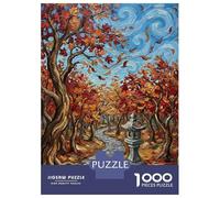 Puzzle Per Adulti Da 1000 Pezzi Autumn Path with Stone Lantern Painting Puzzle Per Adulti Gioco Per Famiglie Analisi E Logica Regali Di Natale E Compleanno 70x50cm/1000pcs