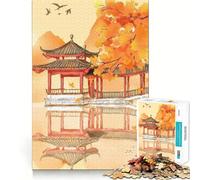 Puzzle per adulti da 1000 pezzi,Autunno in Giappone,Decorazione pulita e compatta,Gioco di sfida mentale,Momento di relax,Regalo di compleanno,Arte (38x26cm)