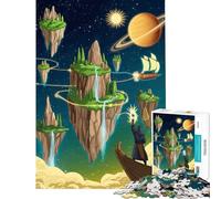Puzzle per adulti da 1000 pezzi Avventura tra isole fluttuanti fantastiche Esplora terre mistiche nel cielo Gioco stimolante e divertente educativo e rilassante adatto a partire dai 14 anni (50x75cm)