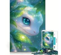 Puzzle per adulti da 1000 pezzi Axolotl Dreams in Green Sharp Joint Play Mental Challenge Toy Calm Fun Time Christmas Home Art (38x52cm)