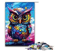 Puzzle per adulti da 1000 pezzi Baby Robot Owl di Splatters Molti modelli colorati e spessi L'assemblaggio aiuta il cervello a esercitare i giocattoli avvincenti per coltivare la pazienza 75x50 cm