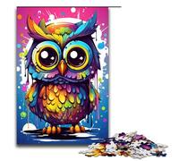 Puzzle per adulti da 1000 pezzi Baby Robot Owl di Splatters Un sacco di puzzle colorati e spessi ideali come regalo per tutta la famiglia 75x50 cm