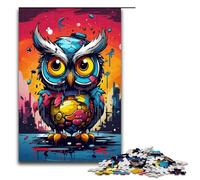 Puzzle per adulti da 1000 pezzi Baby Robot Owl di Splatters Un sacco di puzzle colorati e spessi ideali come regalo per tutta la famiglia 75x50 cm