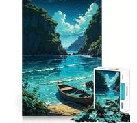 Puzzle per adulti da 1000 pezzi, Baia Tranquilla Sotto le Stelle, Incastri lisci, Divertente Gioco di Concentrazione Mentale, Gioco Casual, Regalo di Compleanno (50x75cm)