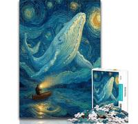 Puzzle per adulti da 1000 pezzi, balena che salta fuori, gioco stimolante e gioco per famiglie, regalo di compleanno, regali, arte murale 50x75cm