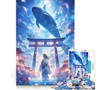 Puzzle per adulti da 1000 pezzi "Balena nel cielo" - Gioco pratico per le vacanze a casa ideale per passare il tempo e rafforzare l'amore di coppia 38x52cm