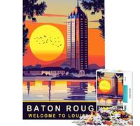 Puzzle per adulti da 1000 pezzi Baton Rouge Waterfront gioco educativo sfida rilassante migliora la memoria regalo di compleanno (dimensioni 50x75cm)