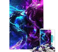 Puzzle per adulti da 1000 pezzi Battaglia del Drago Cosmico Giocattolo decorativo da parete Assemblaggio Interazione genitore-figlio (Dimensioni 50x75cm)