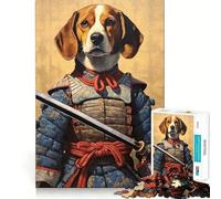 Puzzle per adulti da 1000 pezzi Beagle il Samurai Decorazione facile da usare Gioco divertente per pensare Momenti di relax Regalo di compleanno Hobby (38x26cm)
