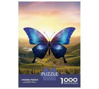 Puzzle Per Adulti Da 1000 Pezzi Beautiful Blue Butterfly Puzzle Per Adulti Giochi Rilassanti Difficili Ottimo Regalo Per I Giocatori 70x50cm/1000pcs