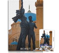 Puzzle per adulti da 1000 pezzi Beirut Gioco pratico Decorazione perfetta Regali di Babbo Natale segreto Dimensioni 38x52cm