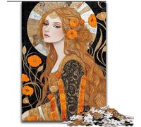 Puzzle per adulti da 1000 pezzi, bellissima ragazza dorata, giocattoli educativi ideali come regalo per tutta la famiglia dai 14 anni in su dimensioni 26x38cm