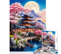 Puzzle per adulti da 1000 pezzi bellissimo villaggio in Giappone decorazione per la casa giocattoli regali di compleanno gioco rompicapo allena il cervello e le mani dimensioni 38x26cm