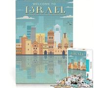 Puzzle per adulti da 1000 pezzi "Benvenuti in Israele" gioco pratico per una vacanza rilassante ideale per passare il tempo e rafforzare l'amore tra le coppie 50x75cm