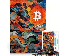 Puzzle per adulti da 1000 pezzi Bitcoin Dreamscape,gioco di logica a incastro,gioco facile da giocare,decorazione natalizia da parete (38x26cm)