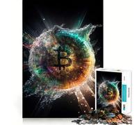 Puzzle per adulti da 1000 pezzi Bitcoin Universe V Seamless Fit Art Gioco mentale Regalo Gioco lento Regalo di Natale Arte (50x75cm)