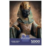 Puzzle Per Adulti Da 1000 Pezzi Black Cat Pharaoh Puzzle Per Adolescenti Giochi Divertenti Analisi E Logica Difficile E Sfida 52x38cm/1000pcs