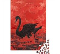Puzzle Per Adulti Da 1000 Pezzi Black Swan Art Print-2 Puzzle Per Adulti Giocattoli Antistress Un'opera D'arte Per Compleanno, Natale 52x38cm/1000pcs