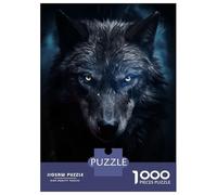 Puzzle Per Adulti Da 1000 Pezzi Black Wolf Orange Eyes Puzzle Per Adolescenti Giochi Per Famiglie Assemblaggio Di Modelli Attività Divertenti A Casa 70x50cm/1000pcs