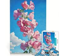 Puzzle per adulti da 1000 pezzi "Bloom in Sweet Pea", gioco interattivo, difficile e stimolante, collezione d'artista, belle arti 38x26cm