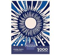 Puzzle Per Adulti Da 1000 Pezzi Blue Abstract Sun Puzzle Giochi Rilassanti Taglio Di Precisione Interazione Genitore-figlio 38x26cm/1000pcs