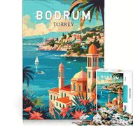Puzzle per adulti da 1000 pezzi, Bodrum, Turchia, giochi rilassanti, attività divertenti da fare in casa, per rafforzare l'amore tra le coppie 38x52cm
