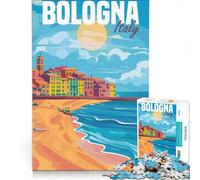 Puzzle per adulti da 1000 pezzi, Bologna, Italia, giocattolo educativo, difficile, lista dei desideri con Babbo Natale 50x75cm