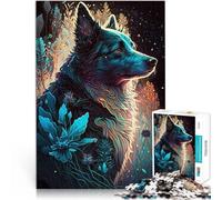Puzzle per adulti da 1000 pezzi Border Collie immaginario Fatto di legno per età 14+ Decorazione perfetta Regalo di opere d'arte misurare：50x75cm